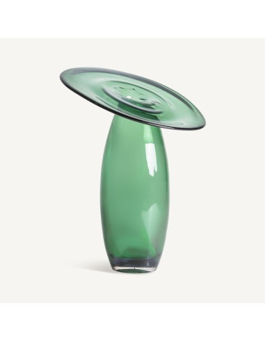 Jarrón Akari de Vidrio Verde Traslúcido – Vical Home