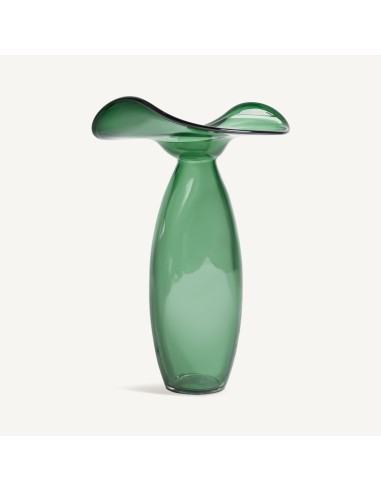 Jarrón Akari Vidrio Verde Traslúcido 37x32x55 cm – Vical Home