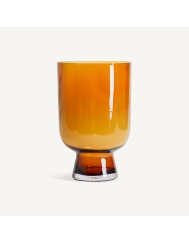 Jarrón Yuka Vidrio Ámbar 26x26x42 cm – Diseño Contemporáneo Vical Home