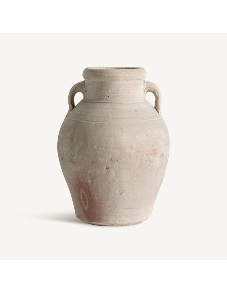 Ánfora Clásica de Arcilla Blanca con Acabado Envejecido – Vical Home
