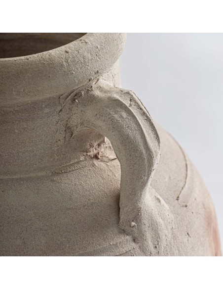 Ánfora Clásica de Arcilla Blanca con Acabado Envejecido – Vical Home