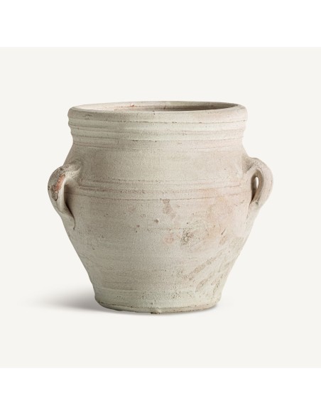 Ánfora Baja Clásica en Arcilla Blanca Envejecida – Vical Home