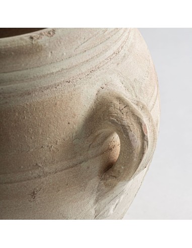 Ánfora Baja Clásica en Arcilla Blanca...