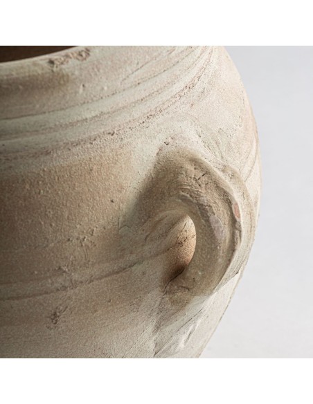 Ánfora Baja Clásica en Arcilla Blanca Envejecida – Vical Home