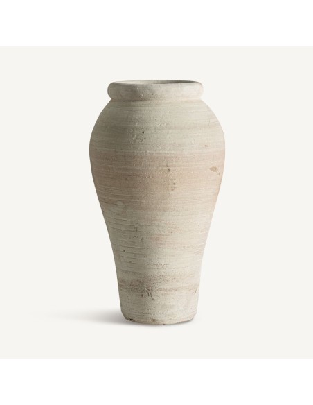 Tinaja Clásica de Arcilla Blanca Envejecida – 59 cm – Vical Home