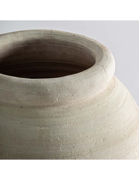 Tinaja Clásica de Arcilla Blanca Envejecida – 59 cm – Vical Home