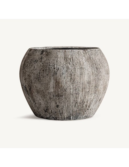 Tinaja Contemporánea de Hormigón Gris Envejecido – 51 cm – Vical Home