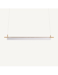 Lámpara Colgante de Cristal Ahumado y Aluminio Bronce –...