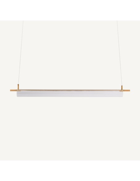 Lámpara Colgante de Cristal Ahumado y Aluminio Bronce – 111 cm Vical Home