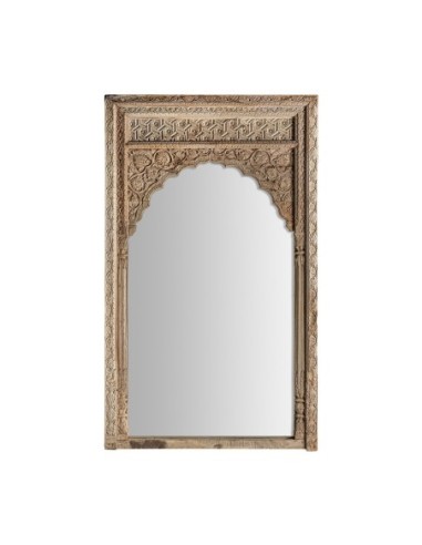 Espejo argeen de Madera de Teka Natural Envejecida – Estilo Étnico | Vical Home