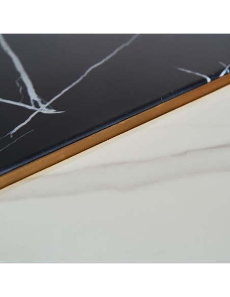 Mesa de centro Grein Vical Home – Estilo Art Déco con cerámica y acero