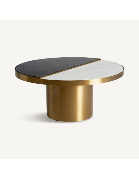 Mesa de centro Grein Vical Home – Estilo Art Déco con cerámica y acero