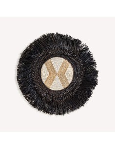 Panel decorativo Vical Home en rafia negra – Textura y...