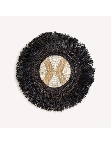 Panel decorativo Vical Home en rafia negra –...