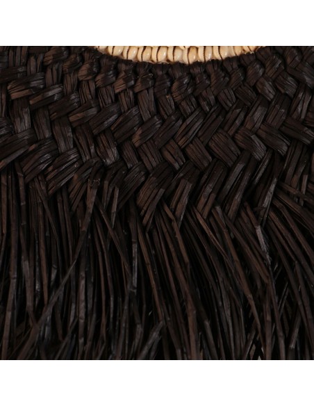 Panel decorativo Vical Home en rafia negra – Textura y elegancia gráfica