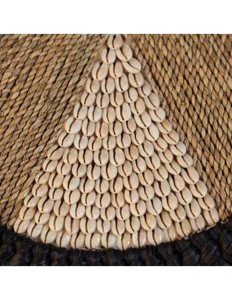 Panel decorativo Vical Home en rafia negra – Textura y elegancia gráfica