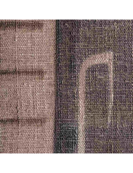 Lienzo Marcelo Vical Home – Arte mural morado y madera tropical con acabado artesanal