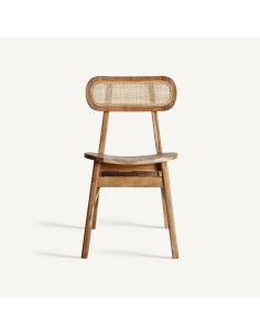 Silla Bludenz VICAL Home – Madera de teka y ratán en... 2