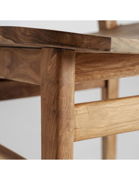 Silla Bludenz VICAL Home – Madera de teka y ratán en diseño natural y atemporal