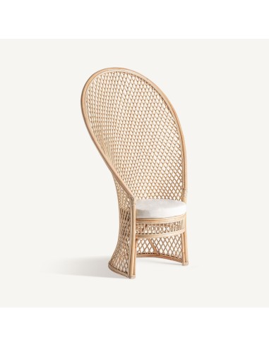 Sillón Peacock VICAL Home – Ratán marrón claro...