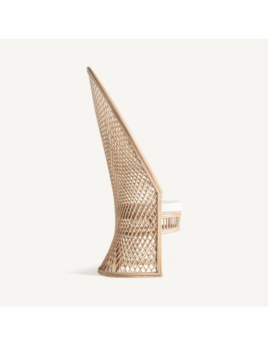 Sillón Peacock VICAL Home – Ratán marrón claro...