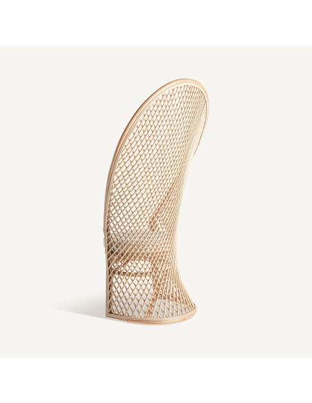 Sillón Peacock VICAL Home – Ratán marrón claro estilo boho icónico
