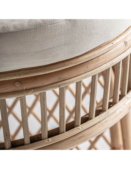 Sillón Peacock VICAL Home – Ratán marrón claro estilo boho icónico