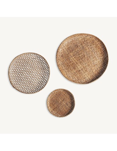 Set de paneles decorativos bambú marrón VICAL...