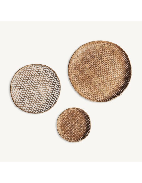 Set de paneles decorativos bambú marrón VICAL Home – Estilo boho natural