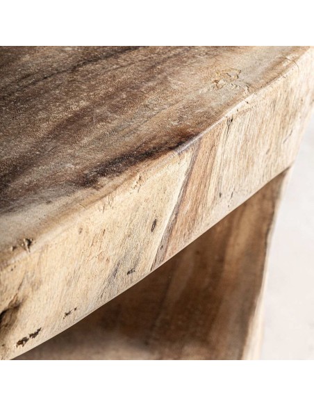 Mesa de centro Khaled VICAL Home – Madera de suar natural y diseño escultural