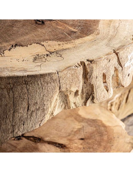 Mesa de centro Khaled VICAL Home – Madera de suar natural y diseño escultural