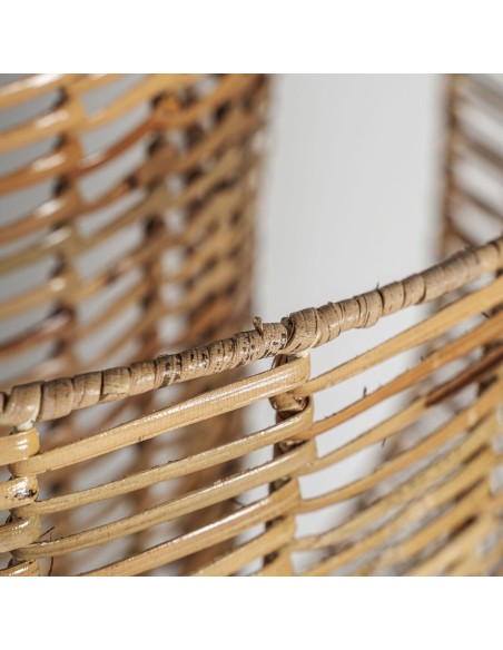 Aplique Plissé VICAL Home – Ratán marrón estilo nórdico natural