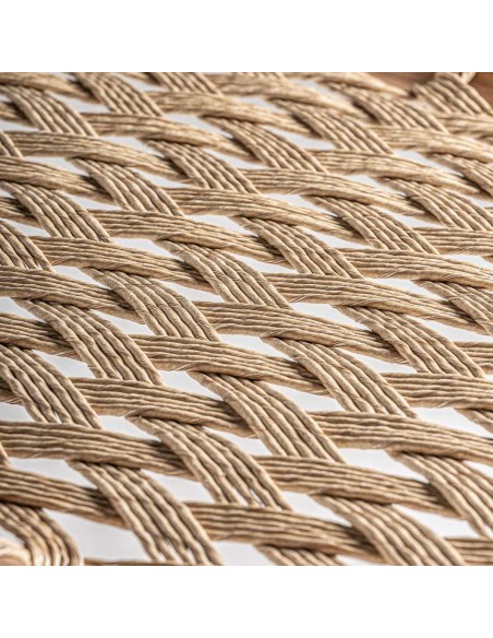 Tumbona BELLEY VICAL Home – Madera de teka y cuerda marrón estilo boho