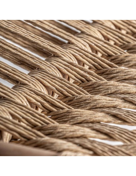 Tumbona BELLEY VICAL Home – Madera de teka y cuerda marrón estilo boho