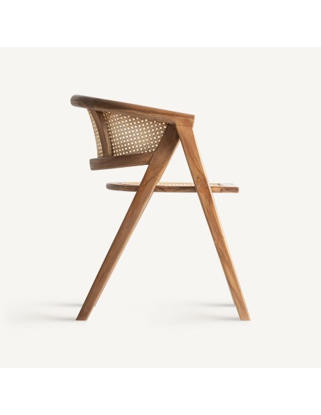 Silla EANE VICAL Home – Madera de teka y raíz natural estilo boho