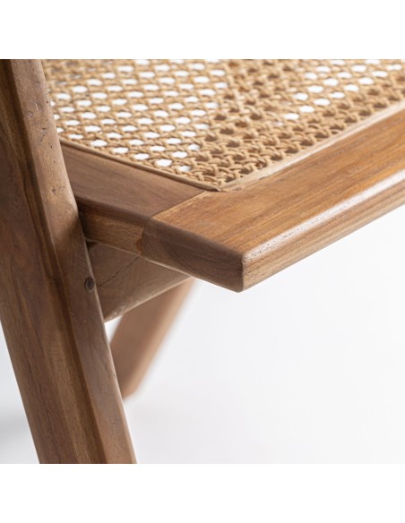 Silla EANE VICAL Home – Madera de teka y raíz natural estilo boho
