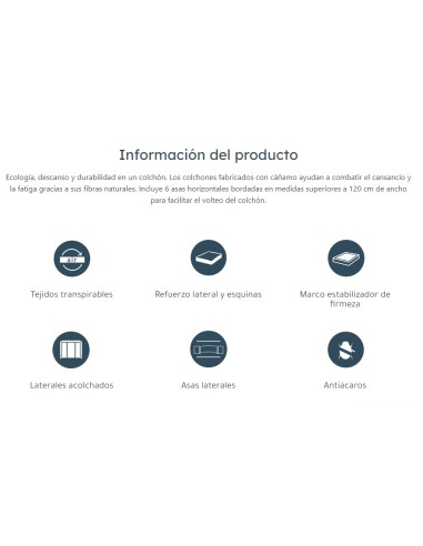 COLCHÓN NATURAL GREEN VARIAS MEDIDAS