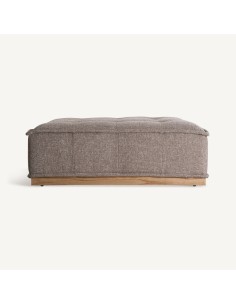 Puff marrón Vical Home en poliéster y madera de pino –...