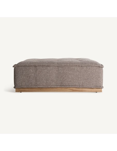 Puff marrón Vical Home en poliéster y madera de pino – 124x124 cm