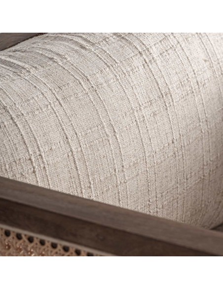 Sillón Vical Home en madera de mango y poliéster topo – 73x73x77 cm