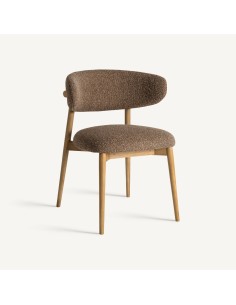 Silla Tapizada Vical Home – Poliéter Topo y Madera de...