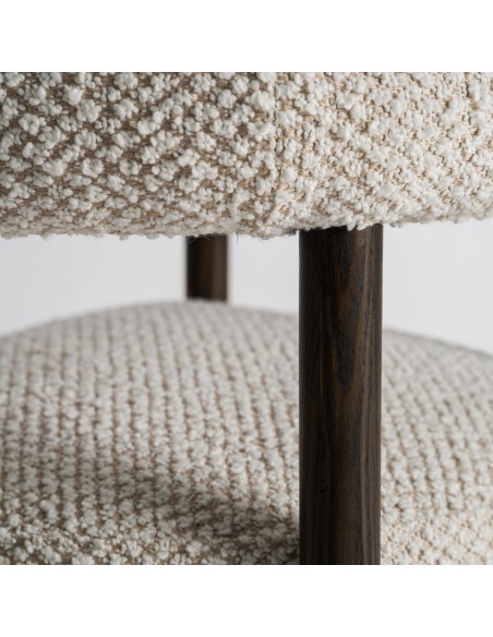 Silla Ancha Vical Home – Madera de Fresno Negra y Tapizado Gris