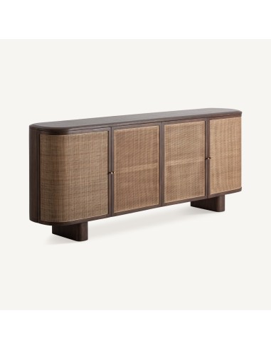 Aparador Vical Home de madera de mango y ratán...