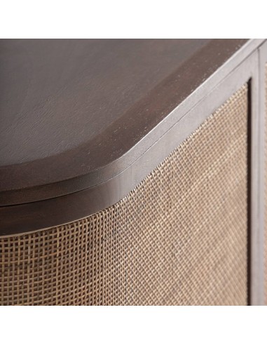 Aparador Vical Home de madera de mango y ratán...