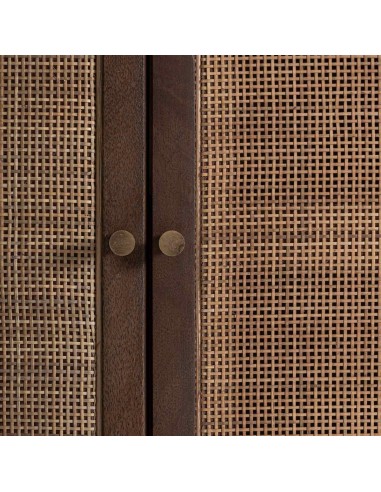 Aparador Vical Home de madera de mango y ratán...