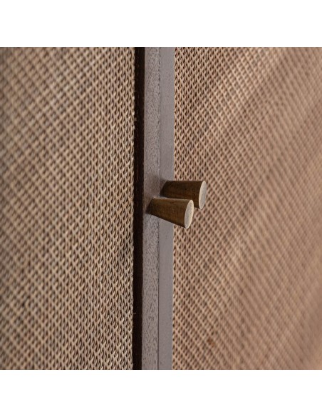 Aparador Vical Home de madera de mango y ratán en color marrón y arena – 210x40x85 cm