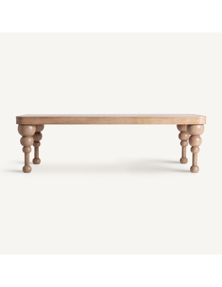 Mesa de comedor Bocksberg Vical Home de madera de mango en color marrón claro – 250x120x75 cm