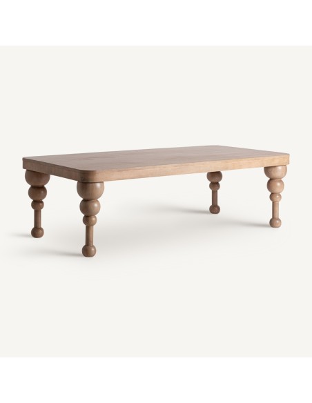 Mesa de comedor Bocksberg Vical Home de madera de mango en color marrón claro – 250x120x75 cm