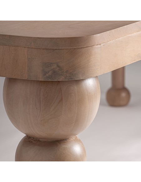 Mesa de comedor Bocksberg Vical Home de madera de mango en color marrón claro – 250x120x75 cm