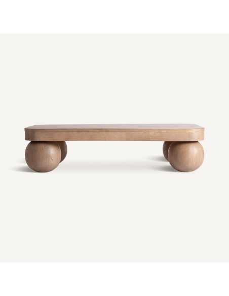 Mesa de centro Bocksberg Vical Home de madera de mango en color marrón claro – 150x80x37 cm